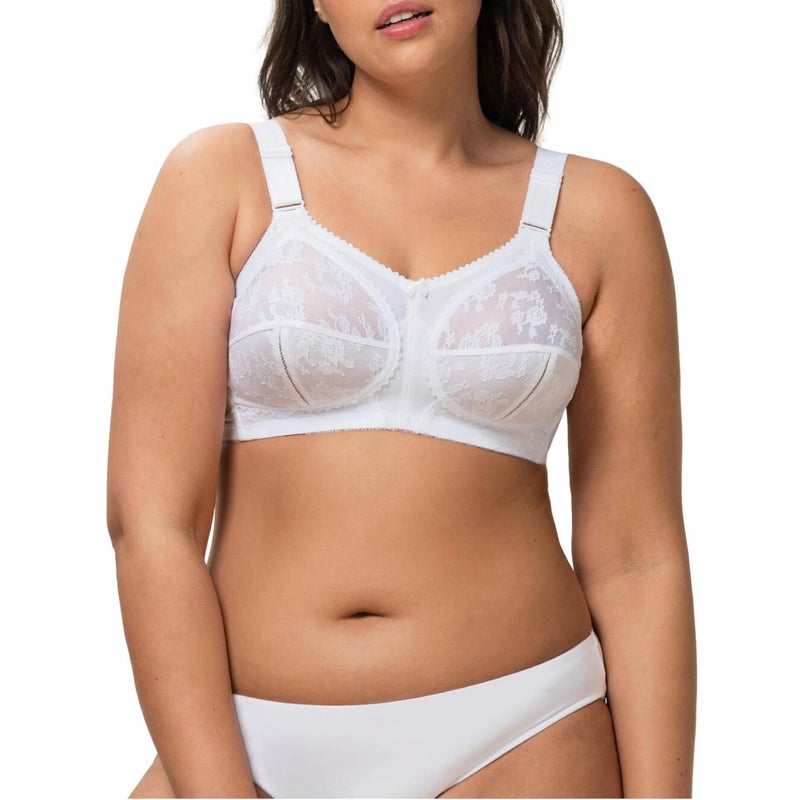 Triumph Doreen Wireless Bra for Women - Classic Full-Cup Support for Everyday Wear - White, 48DD - Image 1